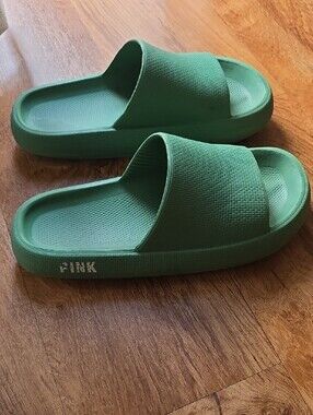 PINK Victoria's Secret Mint Green Slide Sandals